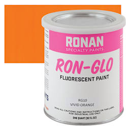 Ronan RON-GLO Fluorescent Paint - Vivid Orange, Quart and swatch