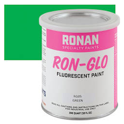 Ronan RON-GLO Fluorescent Paint - Green, Quart and swatch