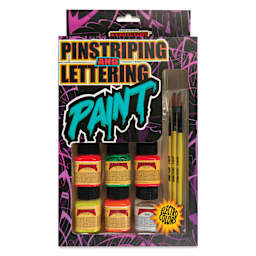 Alpha6 Alphanamel Lettering Enamel - Electroshock, Set of 9, 30 ml, Bottles, front of packaging