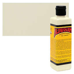 Alpha6 Alphanamel Lettering Enamel - Ivory, 236.6 ml - Bottle and Swatch