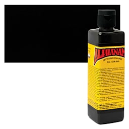 Alpha6 Alphanamel Lettering Enamel - McKeag's Black, 236.6 ml - Bottle and Swatch