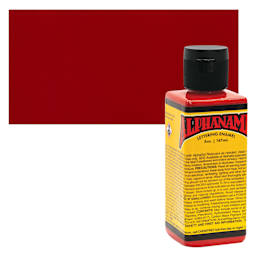 Alpha6 Alphanamel Lettering Enamel - Alpha Red, 236.6 ml - Bottle and Swatch