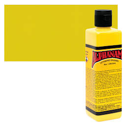 Alpha6 Alphanamel Lettering Enamel - Liquid Sunshine, 236.6 ml - Bottle and Swatch