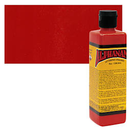 Alpha6 Alphanamel Lettering Enamel - Blood Orange, 236.6 ml - Bottle and Swatch