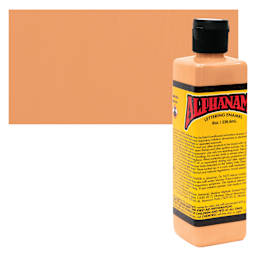Alpha6 Alphanamel Lettering Enamel - Orange Sherbert, 236.6 ml - Bottle and Swatch