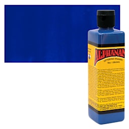 Alpha6 Alphanamel Lettering Enamel - Alpha Blue, 236.6 ml - Bottle and Swatch