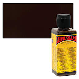 Alpha6 Alphanamel Lettering Enamel - Medium Brown, 147 ml - Bottle and Swatch