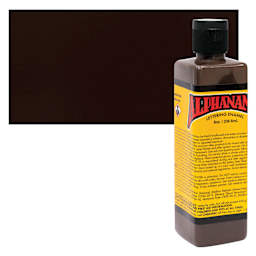 Alpha6 Alphanamel Lettering Enamel - Medium Brown, 236.6 ml - Bottle and Swatch