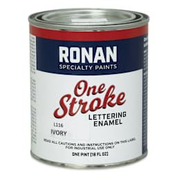 Ronan One Stroke Lettering Enamel - Ivory, Pint (Front)