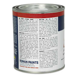 Ronan One Stroke Lettering Enamel - Black, Pint (Back)