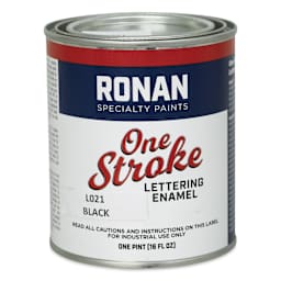 Ronan One Stroke Lettering Enamel - Black, Pint (Front)