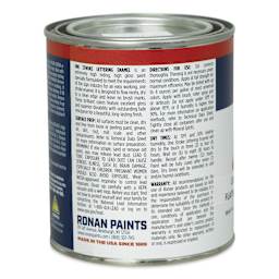 Ronan One Stroke Lettering Enamel - Flat Black, Pint (Back)