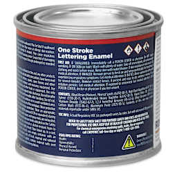 Ronan One Stroke Lettering Enamel - Light Gray, Quarter Pint (right side)