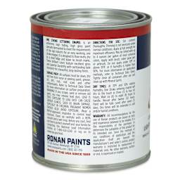 Ronan One Stroke Lettering Enamel - Light Gray, Pint (Back)