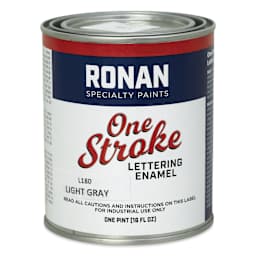 Ronan One Stroke Lettering Enamel - Light Gray, Pint (Front)