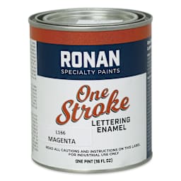 Ronan One Stroke Lettering Enamel - Magenta, Pint (Front)