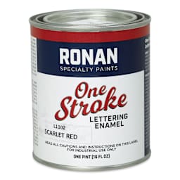 Ronan One Stroke Lettering Enamel - Scarlet Red, Pint (Front)
