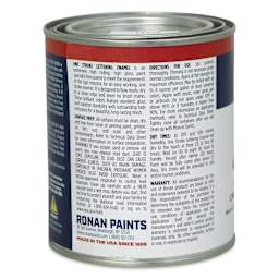 Ronan One Stroke Lettering Enamel - Carmine, Pint (Back)