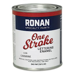 Ronan One Stroke Lettering Enamel - Carmine, Pint (Front)