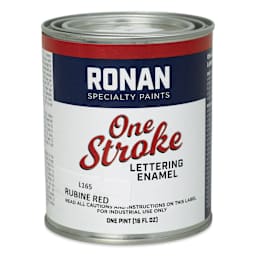 Ronan One Stroke Lettering Enamel - Rubine Red, Pint (Front)