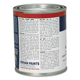 Ronan One Stroke Lettering Enamel - Light Yellow, Pint (Back)