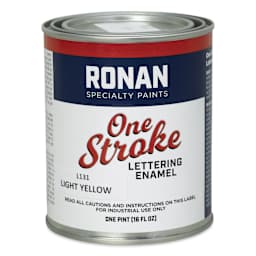 Ronan One Stroke Lettering Enamel - Light Yellow, Pint (Front)