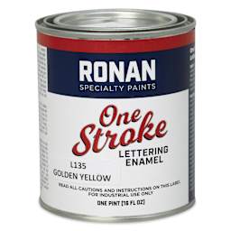 Ronan One Stroke Lettering Enamel - Golden Yellow, Pint (Front)