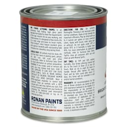 Ronan One Stroke Lettering Enamel - Bright Orange, Pint (Back)