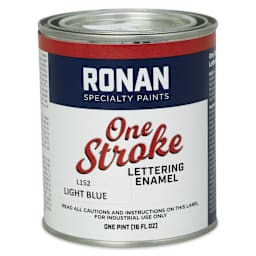 Ronan One Stroke Lettering Enamel - Light Blue, Pint (Front)