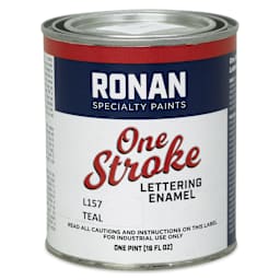 Ronan One Stroke Lettering Enamel - Teal, Pint (Front)