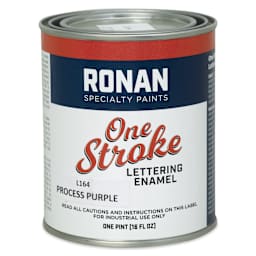 Ronan One Stroke Lettering Enamel - Process Purple, Pint (Front)