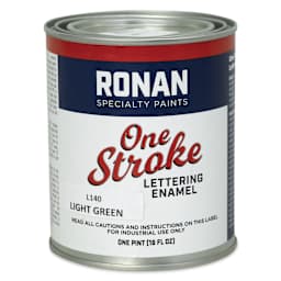Ronan One Stroke Lettering Enamel - Light Green, Pint (Front)