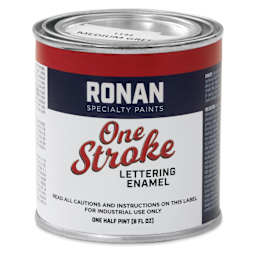 Ronan One Stroke Lettering Enamel - Medium Green, Half Pint