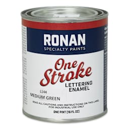 Ronan One Stroke Lettering Enamel - Medium Green, Pint (Front)