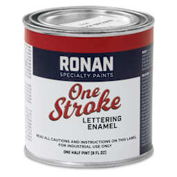 Ronan One Stroke Lettering Enamel - Medium Brown, Half Pint