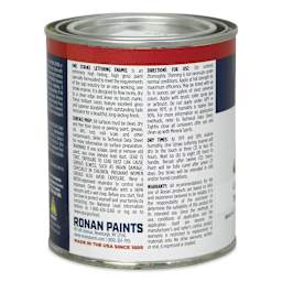 Ronan One Stroke Lettering Enamel - Tan, Pint (Back)