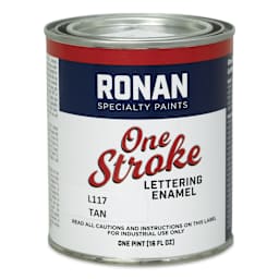 Ronan One Stroke Lettering Enamel - Tan, Pint (Front)
