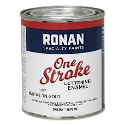 Ronan One Stroke Lettering Enamel - Imitation Gold, Pint (Front)