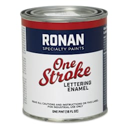 Ronan One Stroke Lettering Enamel - Imitation Silver, Pint (Front)