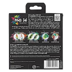 Staedtler Pigment Arts Brush Pens - Pastel Colors, Set of 12, back of the packaging