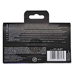 Staedtler Pigment Arts Brush Pens - Blue and Greens, Set of 6, back of the packaging