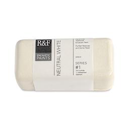 R&F Encaustic Paint Block - Neutral White, 104 ml block