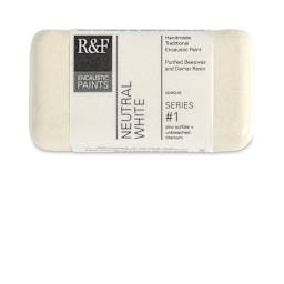 R&F Encaustic Paint Block - Neutral White, 40 ml block