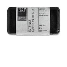 R&F Encaustic Paints - Intense Carbon Black, 40 ml block