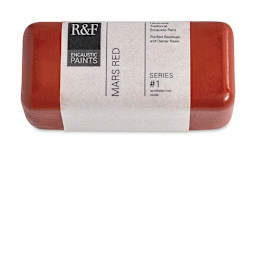 R&F Encaustic Paint Block - Mars Red, 104 ml block