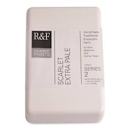 R&F Encaustic Paint Block - Scarlet Extra Pale, 333 ml block
