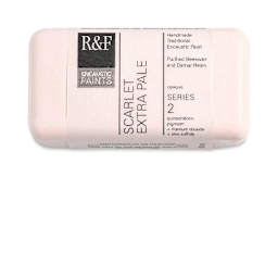 R&F Encaustic Paint Block - Scarlet Extra Pale, 40 ml block