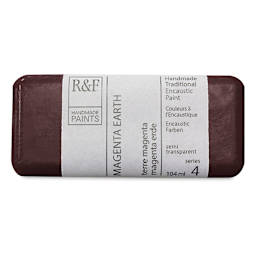 R&F Encaustic Paint Block - Magenta Earth, 104 ml, Block