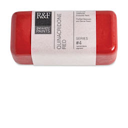 R&F Encaustic Paint Block - Quinacridone Red, 104 ml block