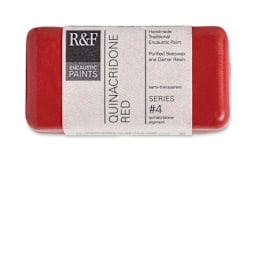 R&F Encaustic Paint Block - Quinacridone Red, 40 ml block